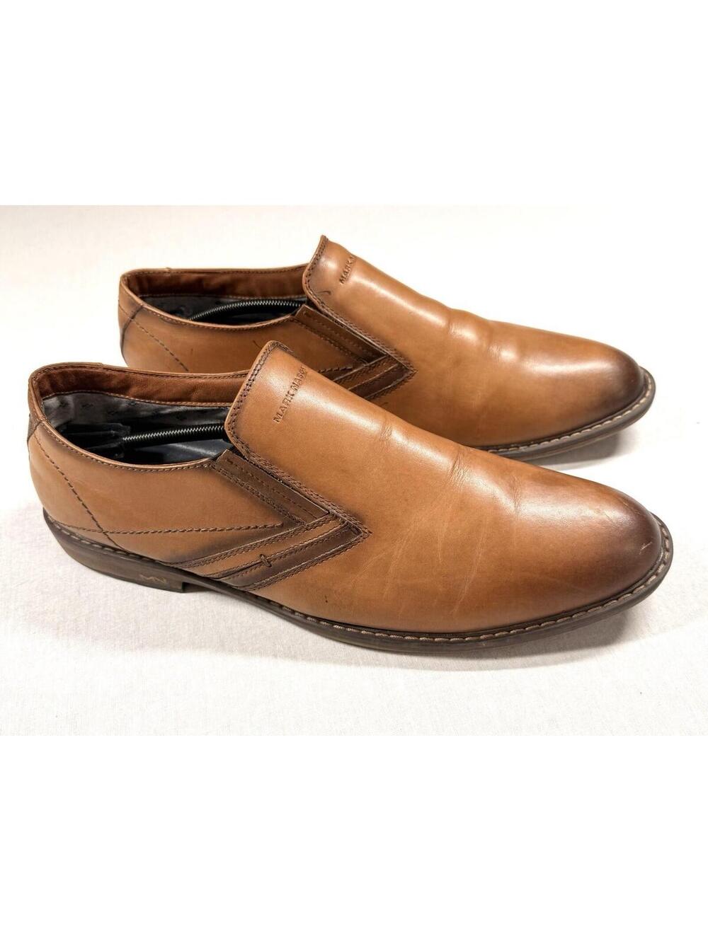 Mark Nason Ottomatic Cypher Loafers Men's Sz 14 Brown Leather Shoes‎ Slip On